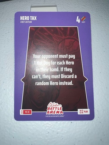 2026 Bo Jackson Battle Arena SSP Play Card PL-13 Hero Tax Griffey Set