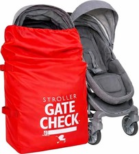 J.L. Childress Gate Check Travel Bag for Single Double Strollers, Red