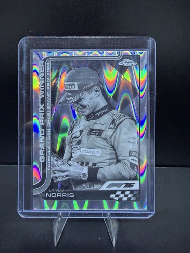 2025 Topps Chrome Formula 1 F1 Lando Norris #116 B&W Raywave Grand Prix Winner