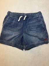 Boys Polo Ralph Lauren Size 12 Denim Drawstring Shorts With Polo Logo Summer