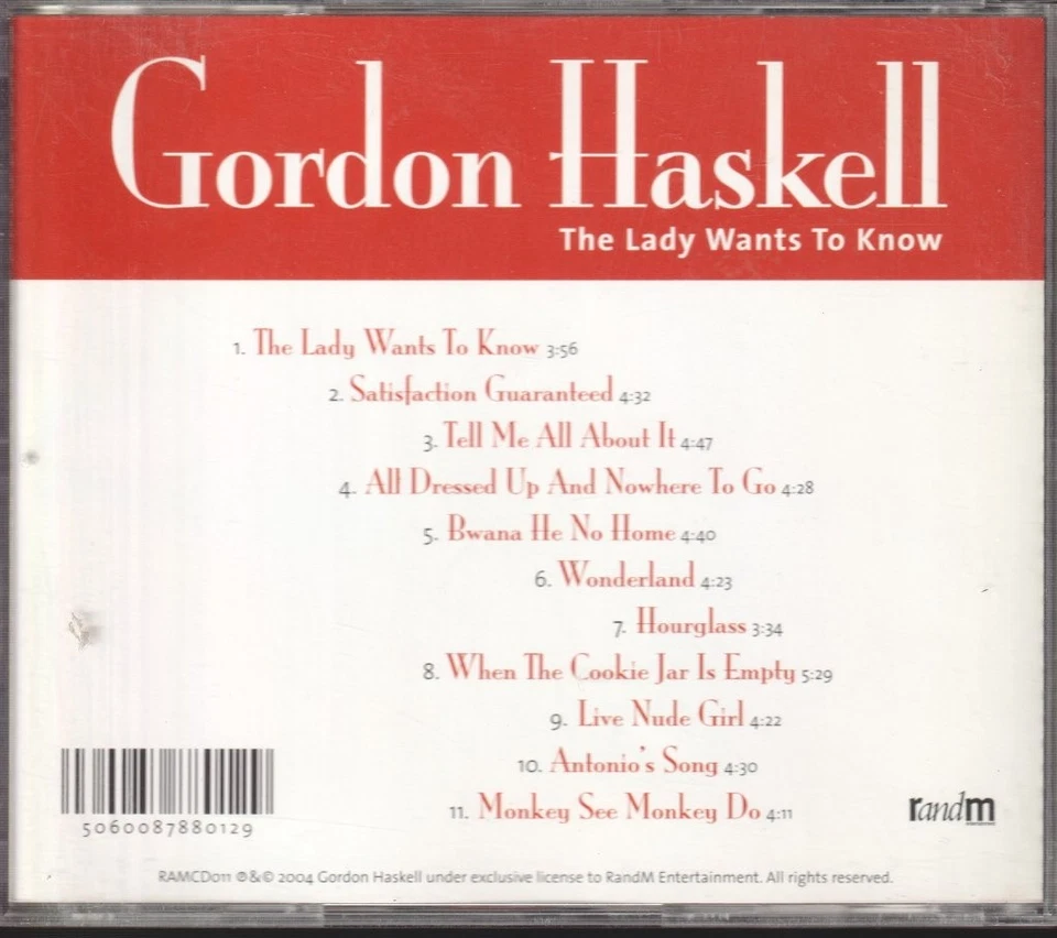 Gordon Haskell Lady Wants To Know CD UK Randm 2004 RAMCD011 - Bild 2 von 2