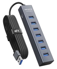 4ft 7 Port Multi Port USB Charger Station Fast Charging Wall Adapter UK Plug