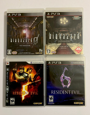 PS3 Resident evil lot Biohazard 0 Biohazard 1 Resident evil 5 Resident evil 6