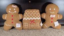 Target Bullseye's Playground Christmas 2024 Gingerbread Man Woman House Pillow