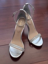 Aldo Ciasa Silver Rhinestone Heels   Size 7   In Box, Gently Used