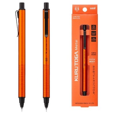 Uni Kurutoga Metall 0,5 mm Druckbleistift - Sunrise Orange Limited Edition Neu