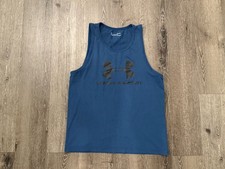 Under Armour Tank Top Mens Medium Workout Training Heatgear Sleeveless Blue
