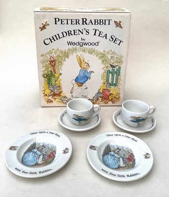 Wedgwood Peter Rabbit Kinder Teeservice für 2 verpackt Beatrix Potter Vintage