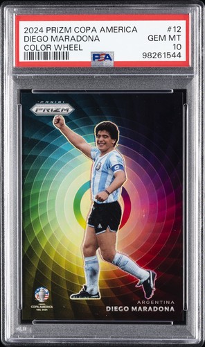 Diego Maradona #12 — 2024 Panini Prizm Copa America Color Wheel soccer card