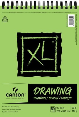 Canson XL Drawing Pad 9''X12''-Wire Bound, 60 Sheets - 5A002ZXP-1H1D1
