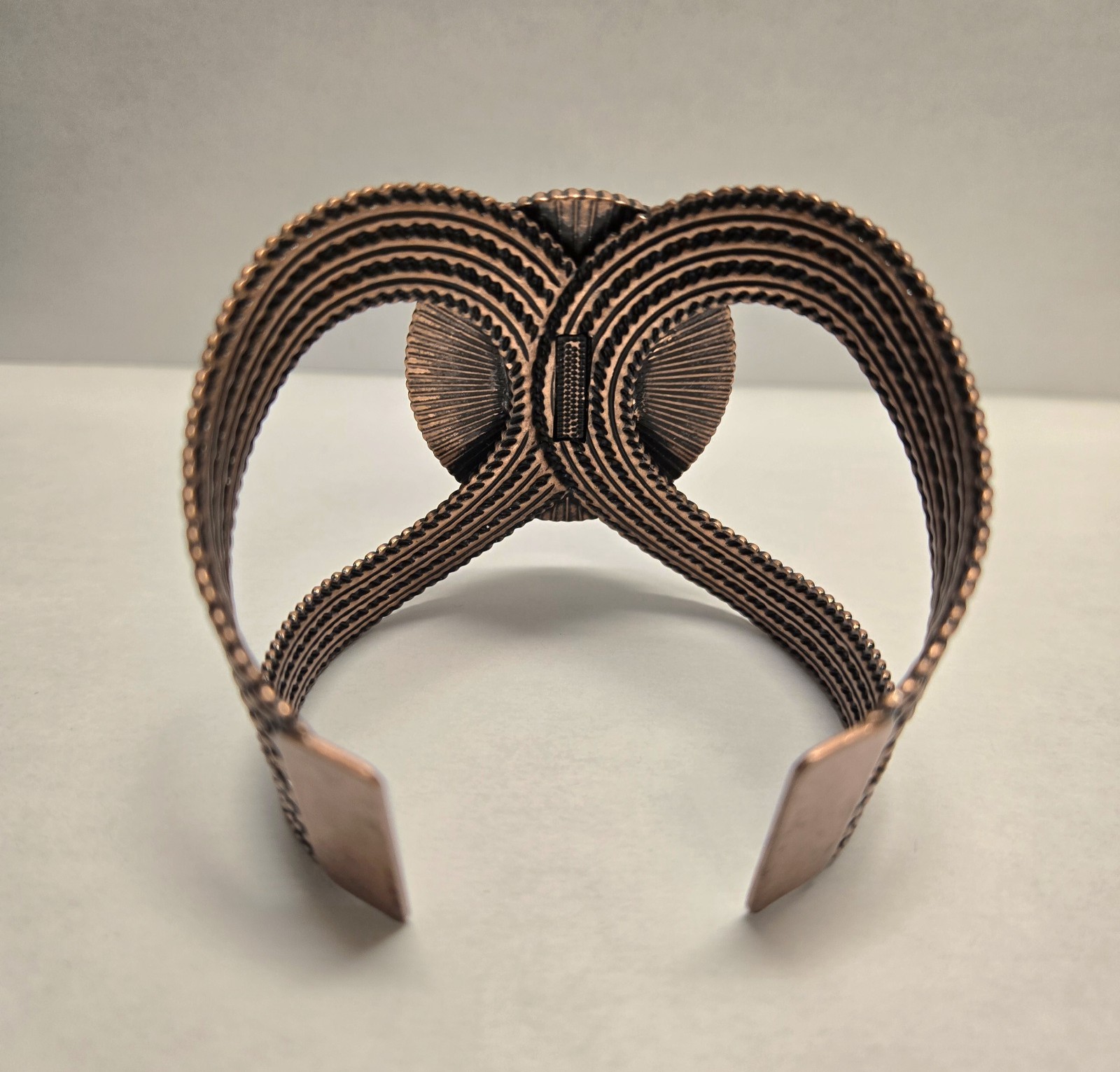 Large Statement Coppertone With Cabochon Faux Tur… - image 6