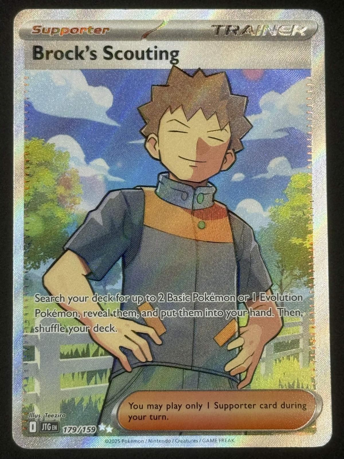 Brock's Scouting 179/159 Ultra Rare Journey Together Pokemon