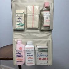 Johnson’s Baby Care Set Vintage Snap Closure Case Travel Set