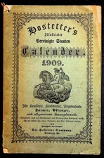 Hostetter's Calendar 1909 German Language Booklet