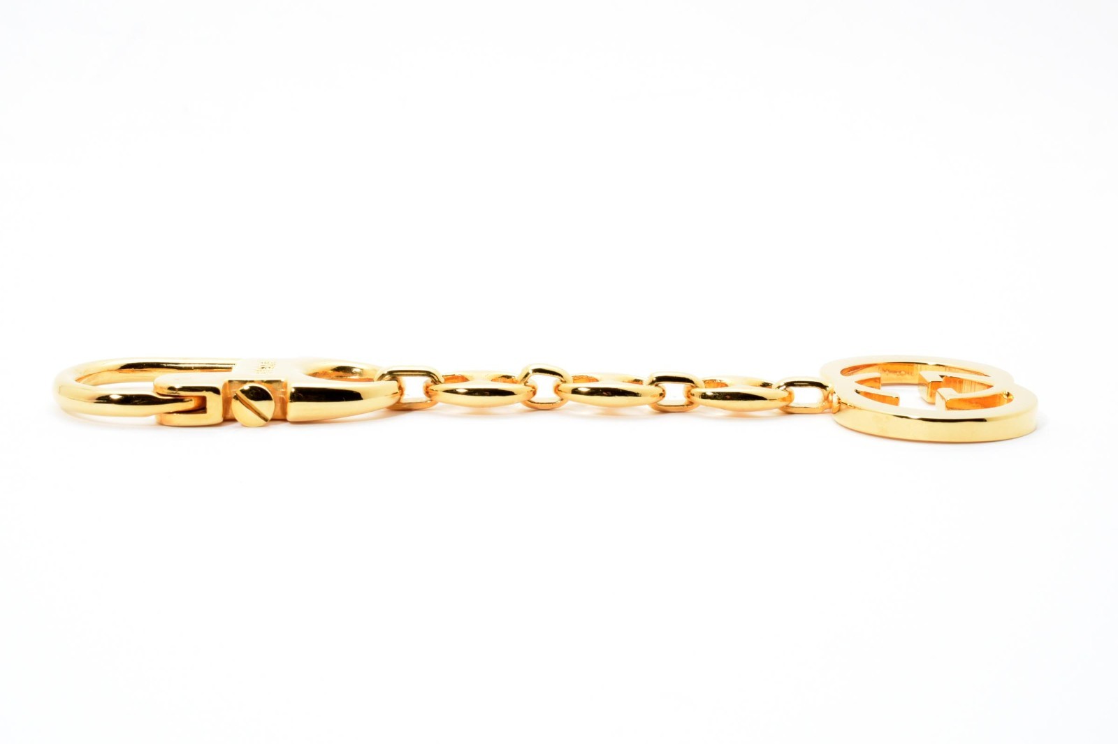 GUCCI Key ring chain Interlocking Gold Marina Cha… - image 6