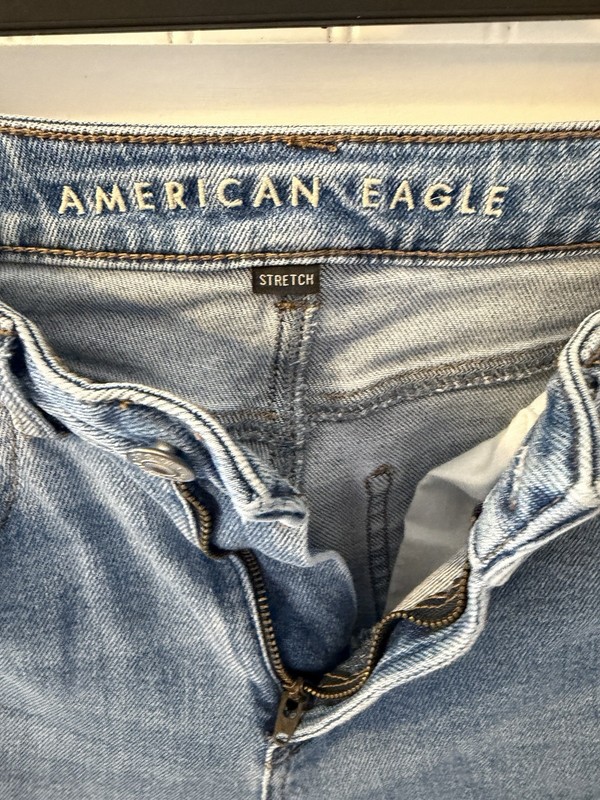 American Eagle Women’s Skinny Jeans Light Wash Stretch High Rise 5-Pocket 00