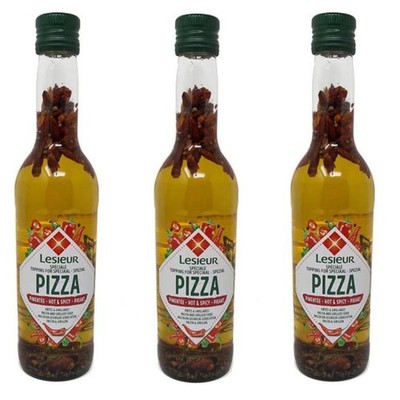 Lesieur Pizza-Öl Hot & Spicy - Perfekte Würze für Ihre Pizza! 3 x 500 ml