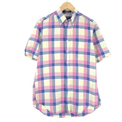 GANT Herrenhemd Nantucket Leinen Karo Baumwolle Vx8 Größe M
