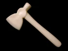 Vintage 6.25" MILK GLASS CARPENTER'S HATCHET AXE PAPERWEIGHT / NOVELTY