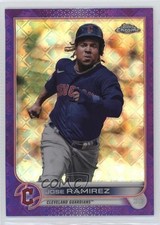 2022 Topps Chrome Logofractor Edition Purple Refractor 176/250 Jose Ramirez 0zg4