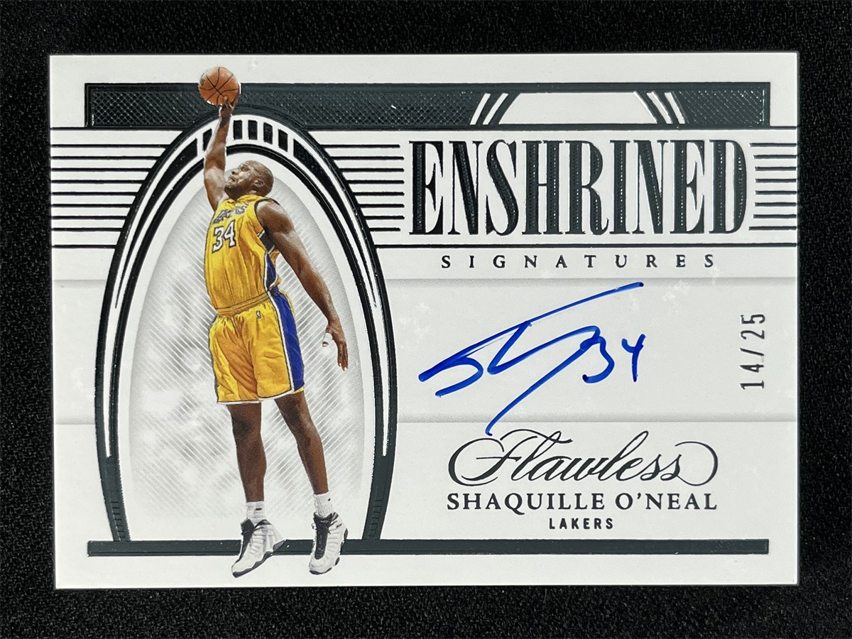 2021-22 Panini Flawless Shaquille O'Neal #ENS-SON Enshrined Signatures Auto /25