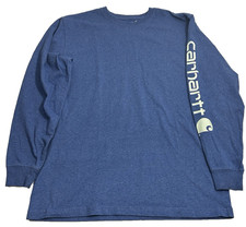 CARHARTT Loose Fit Blue Men's Size M Long Sleeve Shirt Top