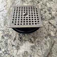 ZURN LIGHT COMMERCIAL 5" SQUARE NICKEL FINISH FD 2254-AB2-S5 2" READ DESCRIPTION