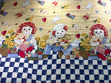 Raggedy Ann Andy Reversible Multicolor Full Comforter Vintage 1990s