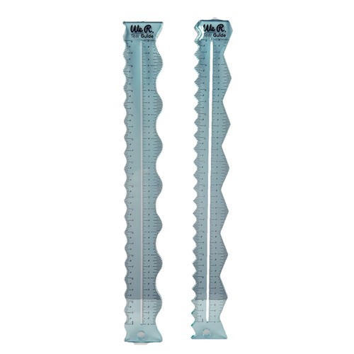 WE R MEMORY KEEPERS Tear Guide Ruler Set 2pc Clear Acrylic Craft Edge ...