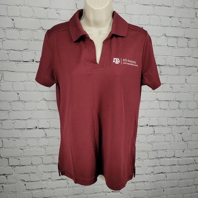NWT Texas A&M University MS Analytics Burgundy Short Sleeve Shirt Top Medium M