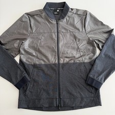 Under Armour Men  s Full Zip Jacket LG Gray Bomber Style Water Resistant Athletic