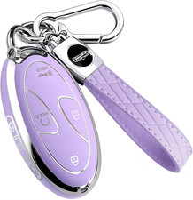 7 Buttons Key Fob Cover for Hyundai Sonata Santa Fe Tucson KONA Ioniq 6 Leather