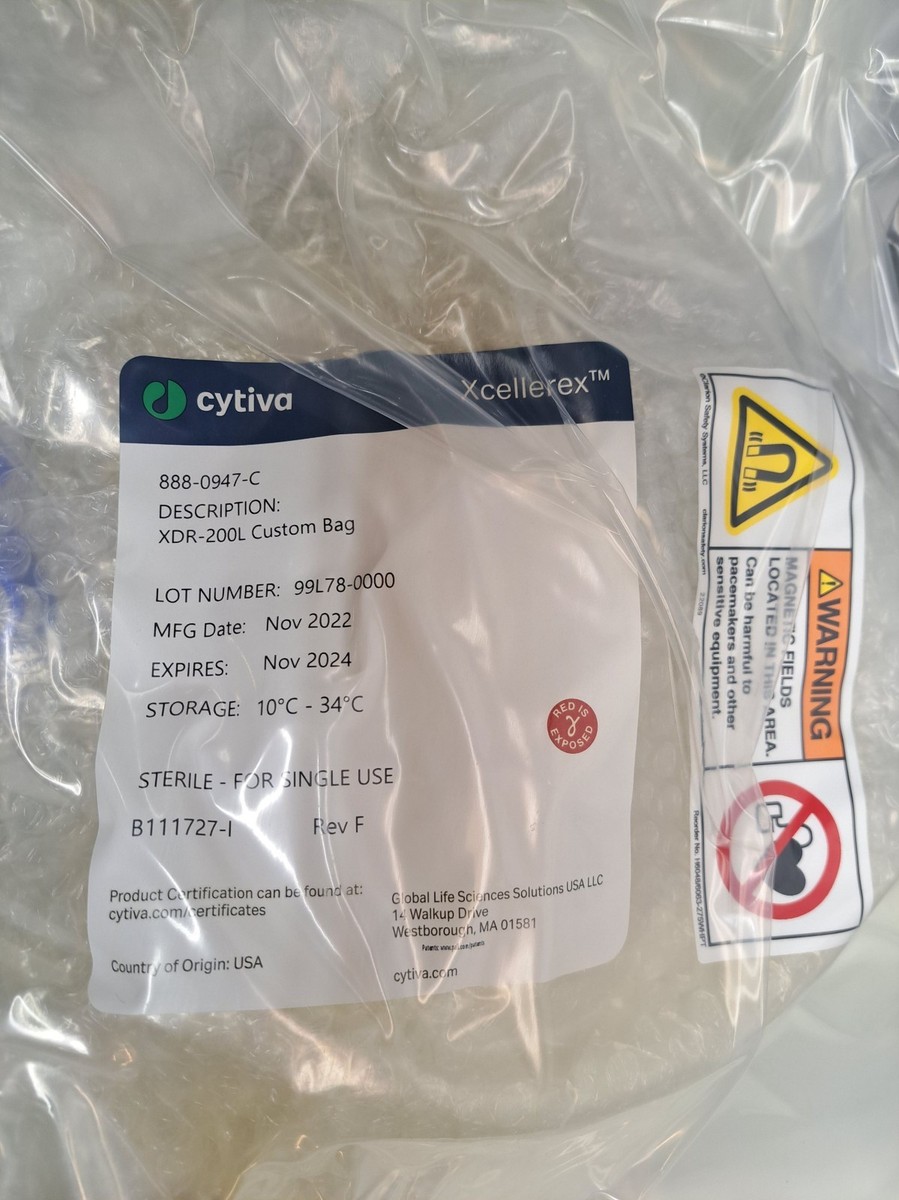 Cytiva Xcellerex XDR 200L Custom Bag 888-0947-C | eBay