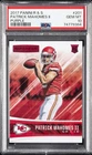 2017 PANINI ROOKIES & STARS PURPLE #201 PATRICK MAHOMES II ROOKIE RC PSA 10