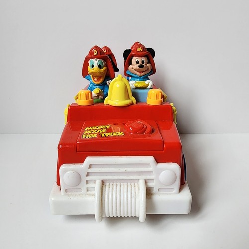 Vintage Mattel Disney Mickey Mouse & Friends Fire Truck 1989 Tested Works - Picture 3 of 13