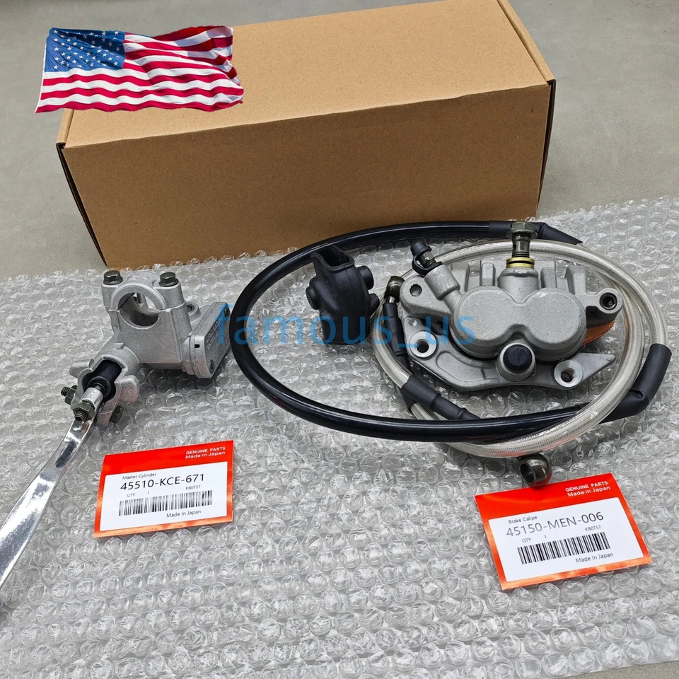 KIET Front Brake Caliper Master Cylinder w/Hose For Honda CRF 250R 2004-2017 - Image 4 of 4