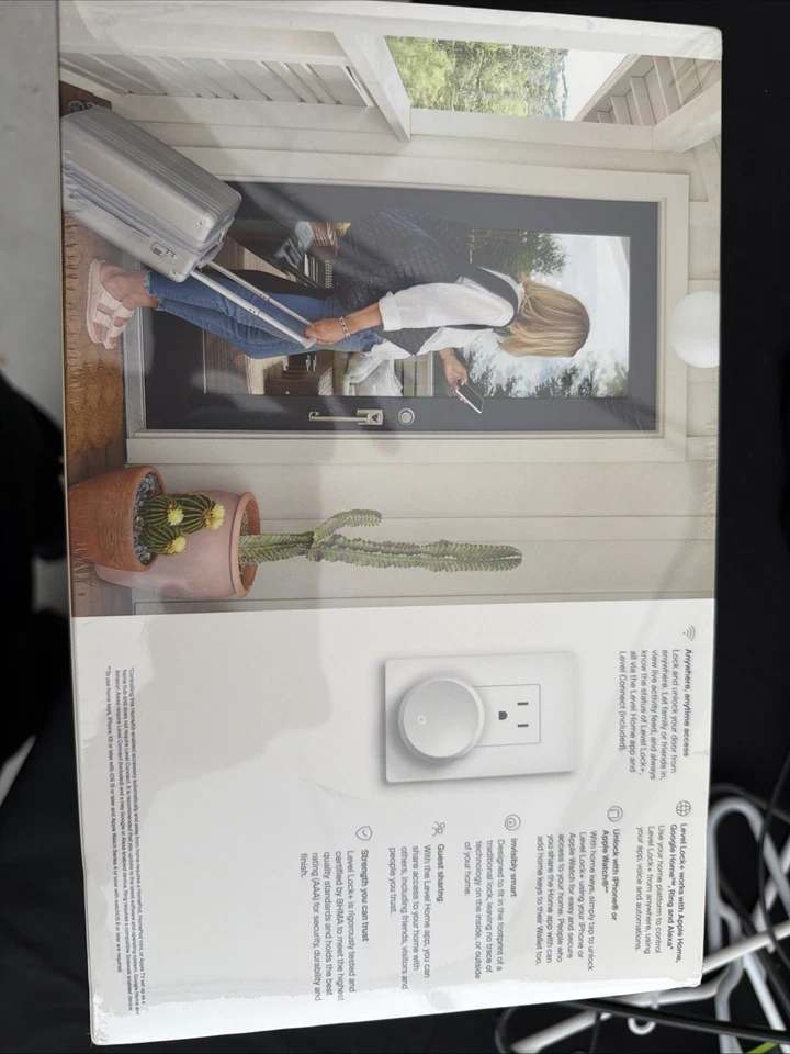 Bloqueo de nivel + Bloqueo inteligente Bluetooth Deadbolt con Apple HomeKey negro mate (C-F14U) Foto 3 de 3