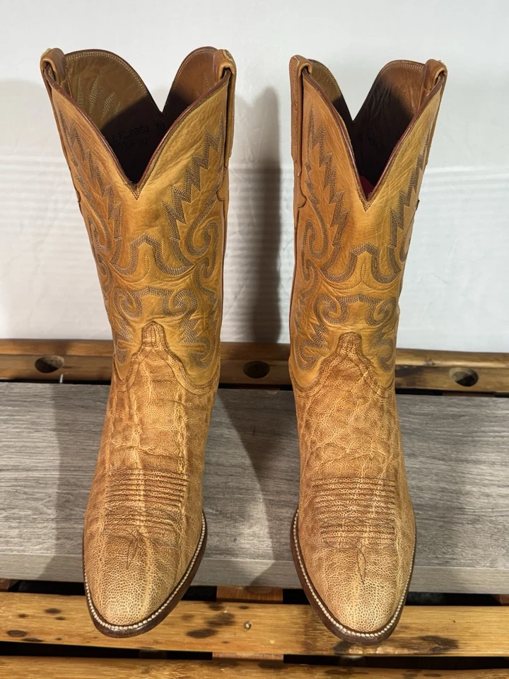 Botas de Vaquero Exóticas Lucchese Classics Hechas a Mano Para Hombre De Colección Talla 10 D EE. UU. Foto 3 de 4