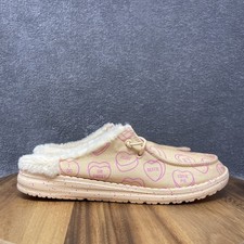 HEY DUDE Wendy Slip X Sweethearts Comfort Pink Mules Shoes RARE Women's Size 7