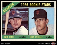 1966 Topps #373 Jack Hiatt / Dick Estelle Giants RCs RC 5 - EX