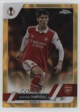 2022 Topps Chrome UEFA Club Competitions Gold Lava Refractor Takehiro Tomiyasu