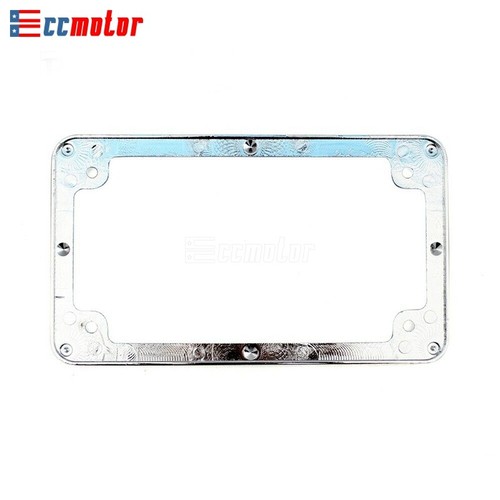 Chrome Billet License Plate Frame for Harley Suzuki Honda Yamaha Kawasaki 4"x 7" - Picture 8 of 9