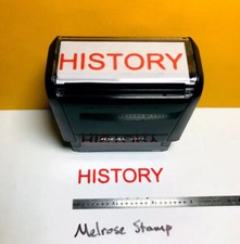 History Rubber Stamp Self Inking Red Ink Ideal 4913