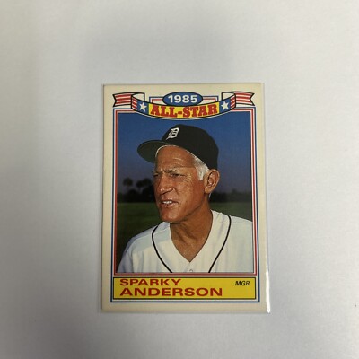   TOPPS 1986 MLB Card SPARKY ANDERSON 1985 All-Star Detroit Tiger C14