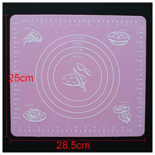 2pcs High Quality Silicone Roll Cut Mat Rolling Cutting Pad Fondant Cake Dough - Picture 3 of 10