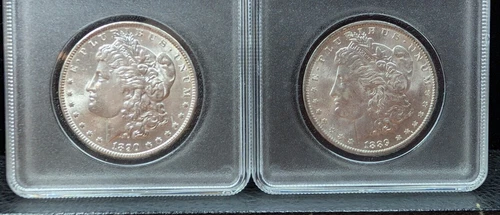 Lot of 2 Gem BU Morgan Silver Dollar $1 1889P+1890P High MS 241116