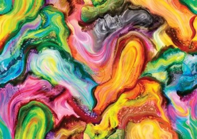 Cotton Eruption Blenders Watercolor Multicolor Fabric Print by Yard D765.47