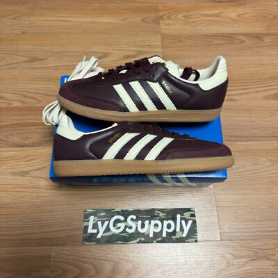 Adidas Womens Samba OG Maroon Gold Metallic ID0477 Size Wmns US 8.5 9.5