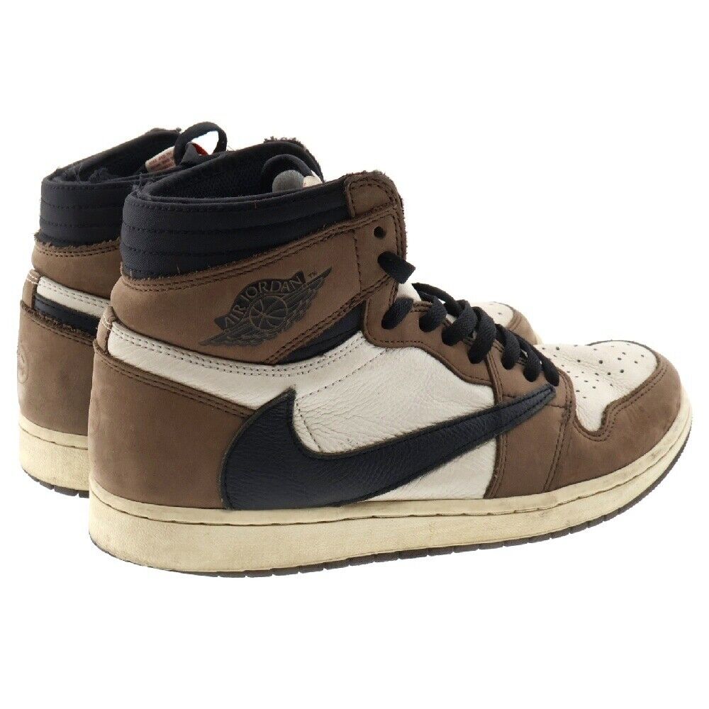 NIKE Men 9.5US Travis Scott Air Jordan 1 Retro High Sneakers NIKE Men 9.5US Travis Scott Air Jordan 1 Retro High Sneakers