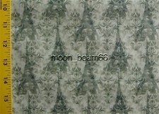 BTY L'Amour de la Vie La Tour Eiffel Tower Paris Sage Cotton Fabric by The yard